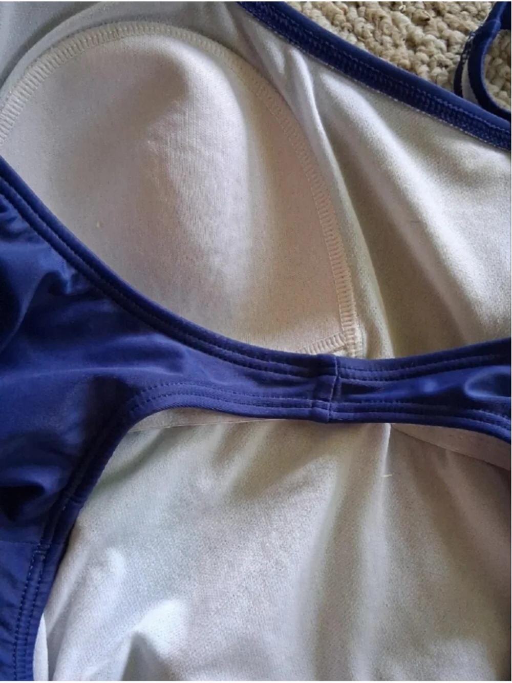 Speedo Navy and Teal Colorblock One-Piece Swimsuit M